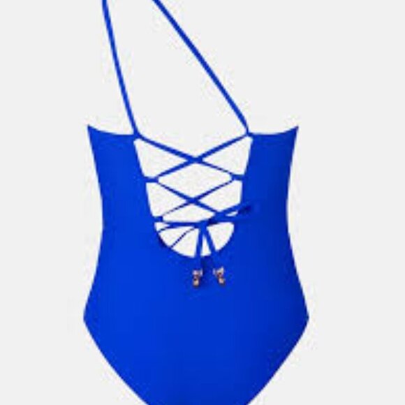 Italian Voyage Shell Charm Lace-Up One Piece Swimsuit - Picture 8 of 9